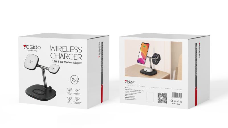 Yesido 15W 4 in 1 Wireless Charger Stand DS12 Yesido 15W 4 in 1 Wireless Charger Stand DS12